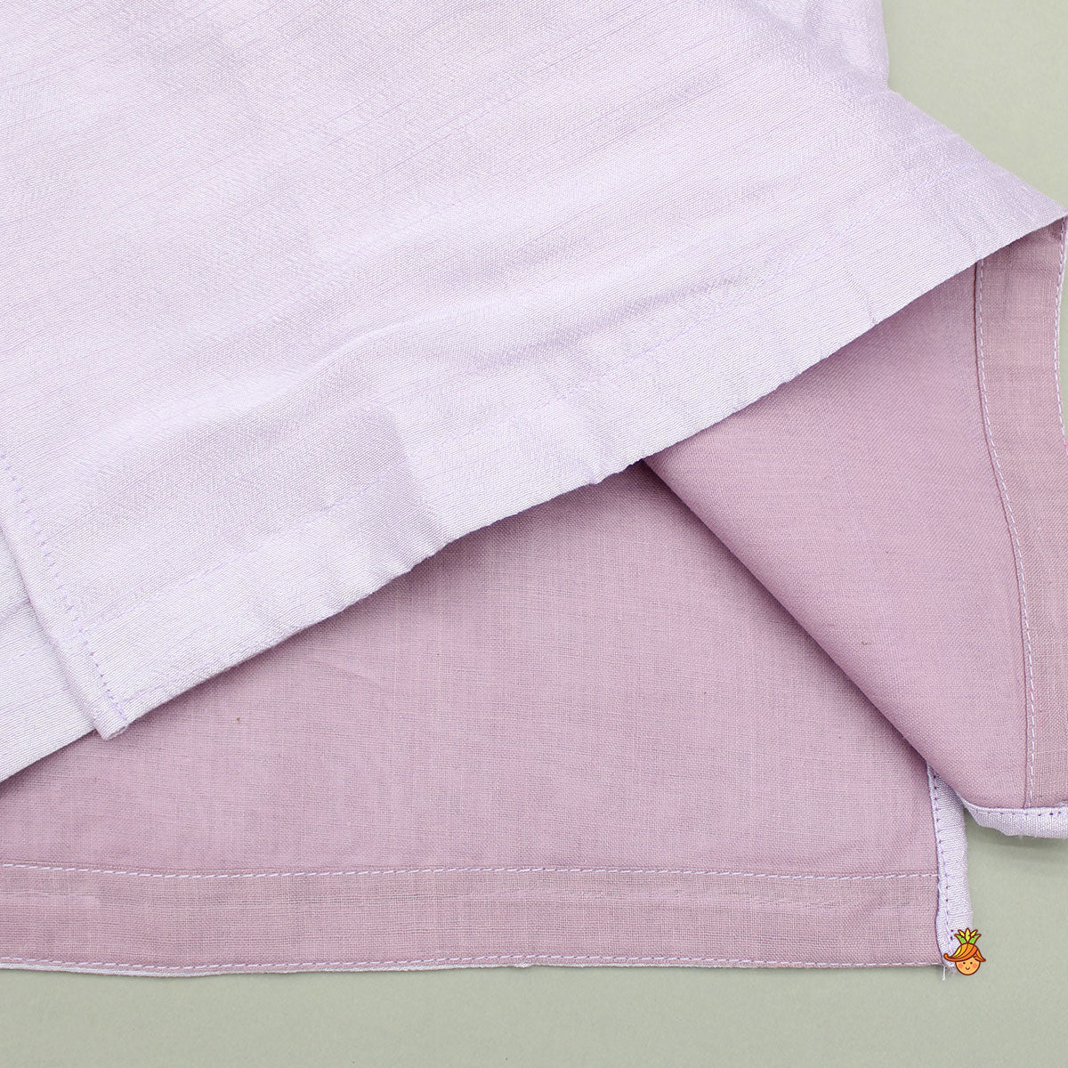 Pre Order: Lavender Kurta With Embroidered Front Open Jacket And Pyjama