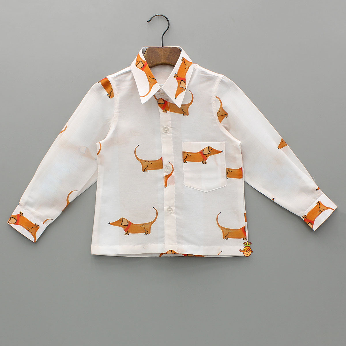 Pre Order: Animal Printed White Shirt