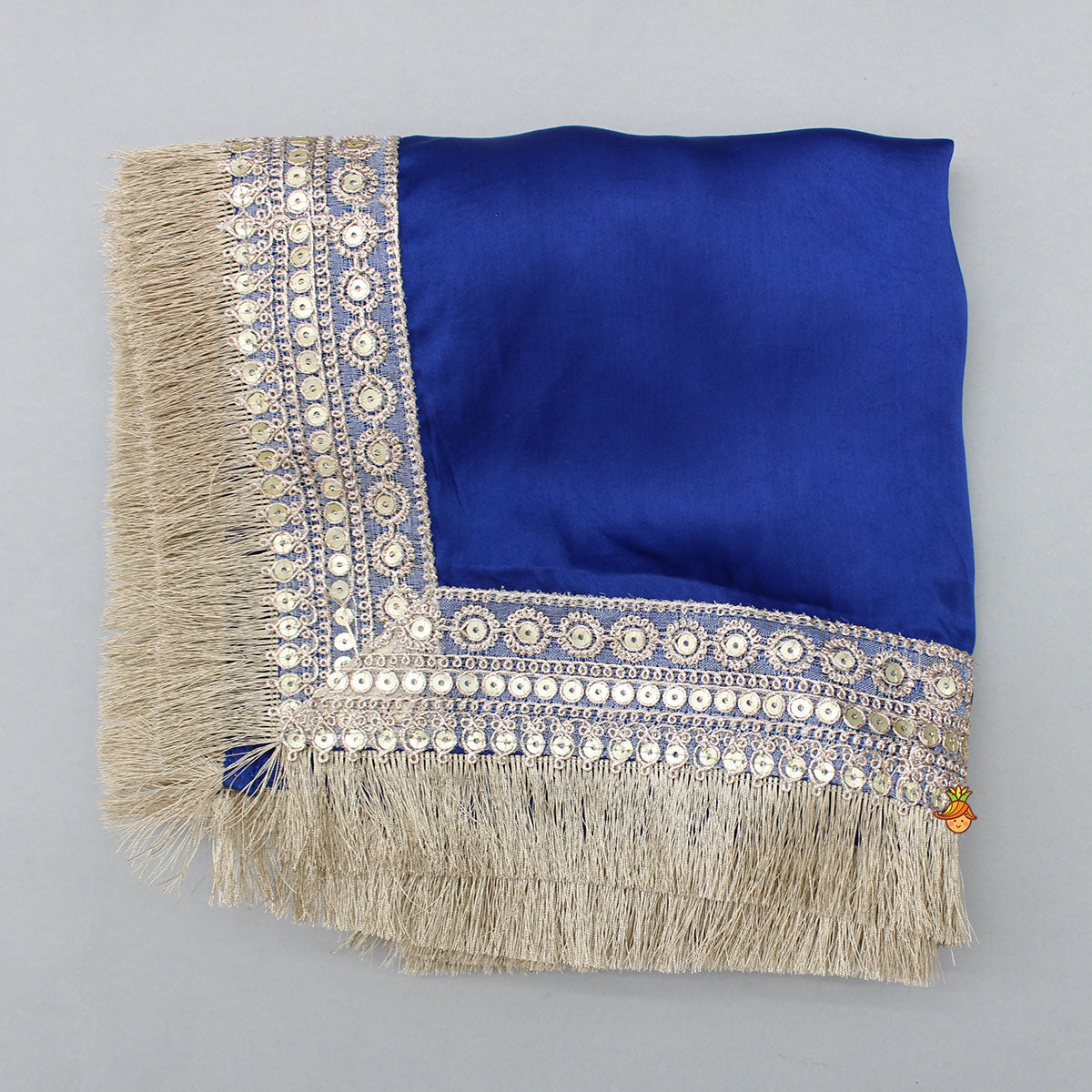 Pre Order: Blue Strappy Top And Sharara With Dupatta