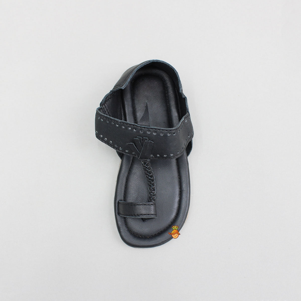 Black Braided Kolhapuri Flats