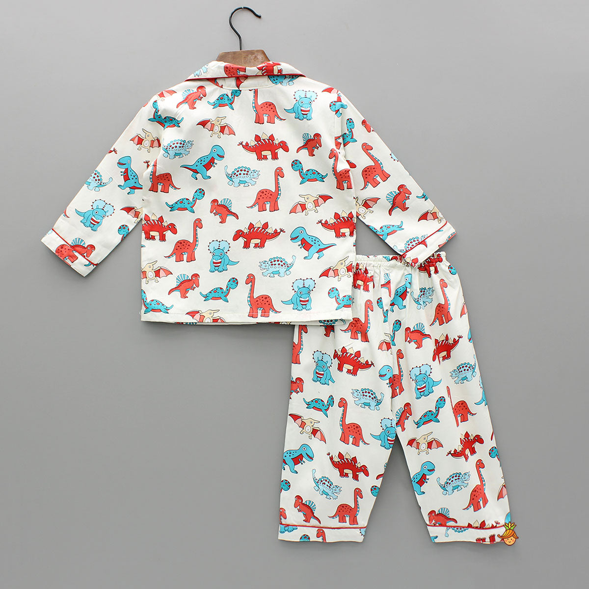 Pre Order: Multicolour Dinosaur Printed Sleepwear