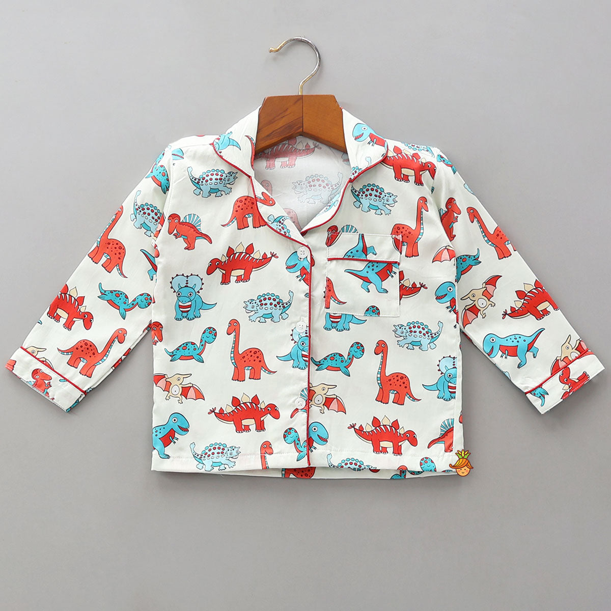 Pre Order: Multicolour Dinosaur Printed Sleepwear