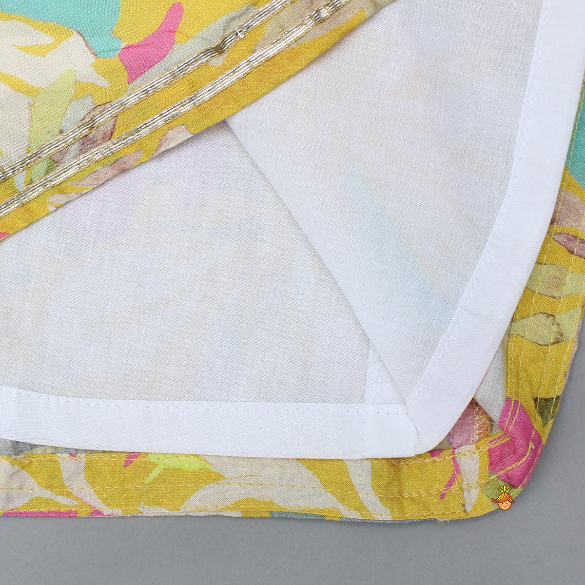 Pre Order: Yellow Multicoloured Printed Kurti And Salwar With Dupatta