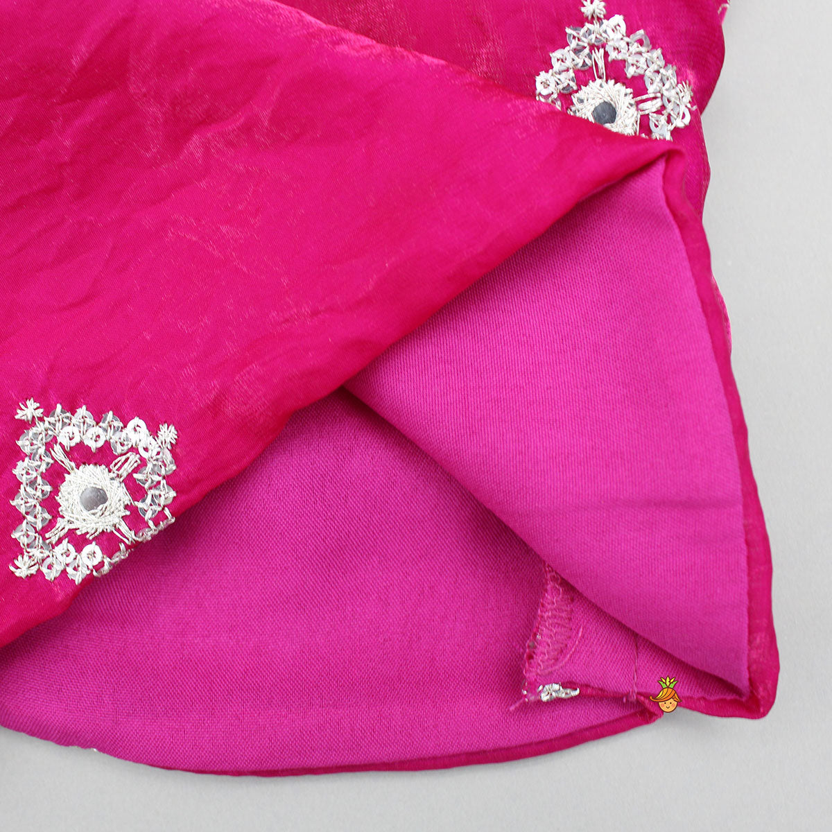 Pre Order: Pink Embroidered Top And Lehenga