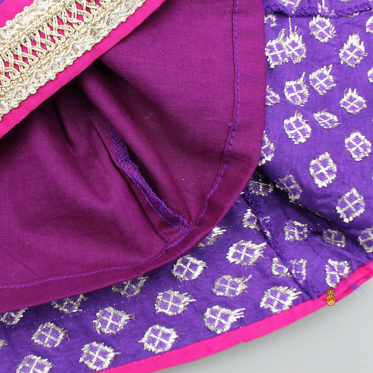 Pre Order: Purple Embellished Kurti And Salwar With Dupatta