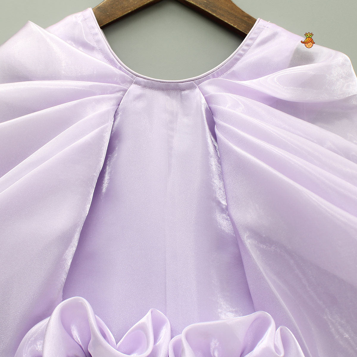 Pre Order: Lavender Artificial Flowers Embellished Dress