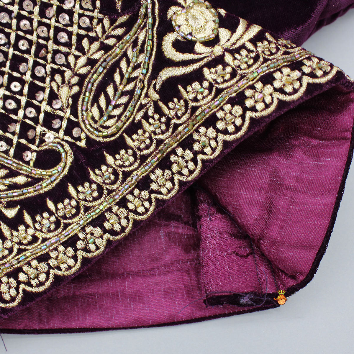 Pre Order: Velvet Embroidered Top And Lehenga With Dupatta