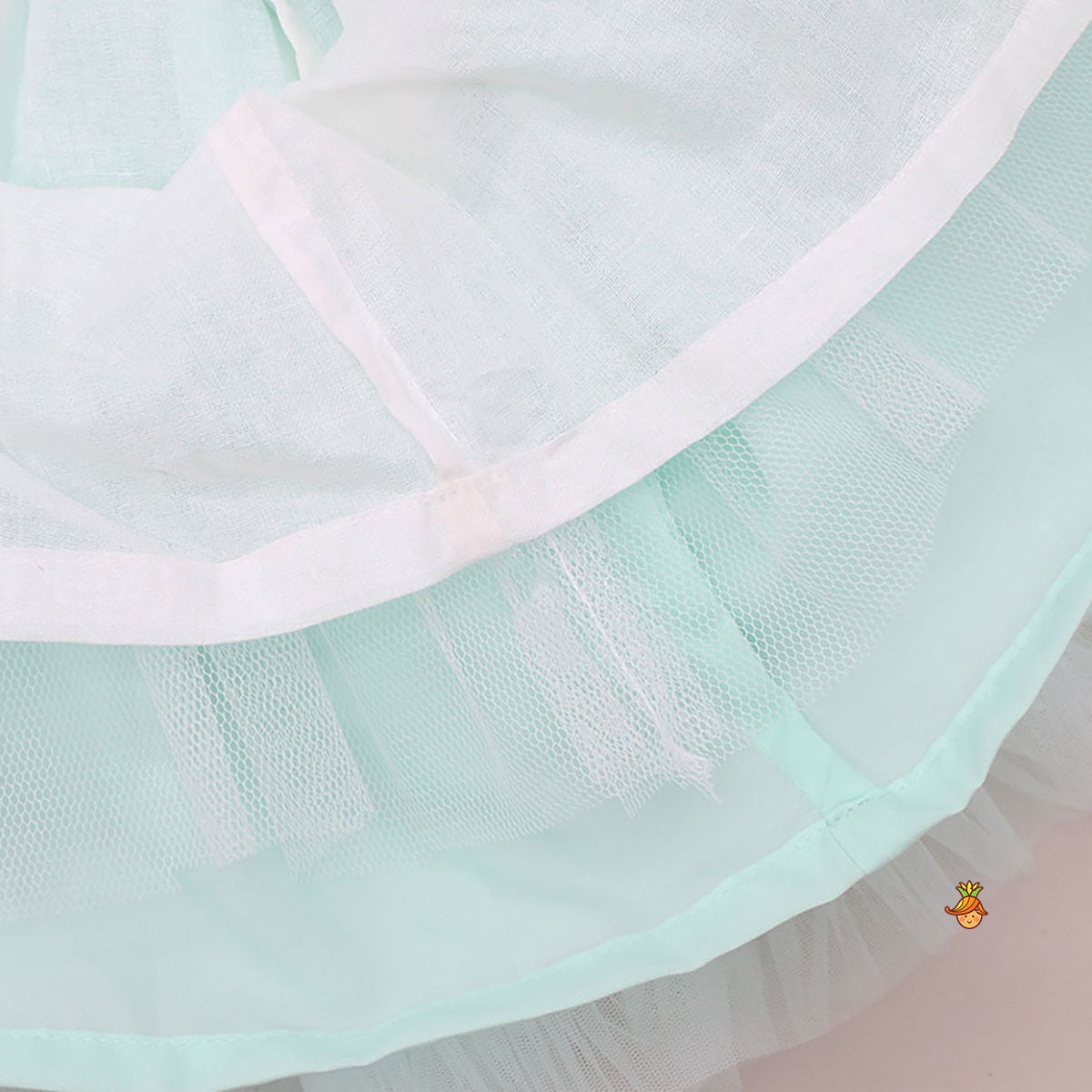 Ruffle And Sequin Dress With Hair Clip