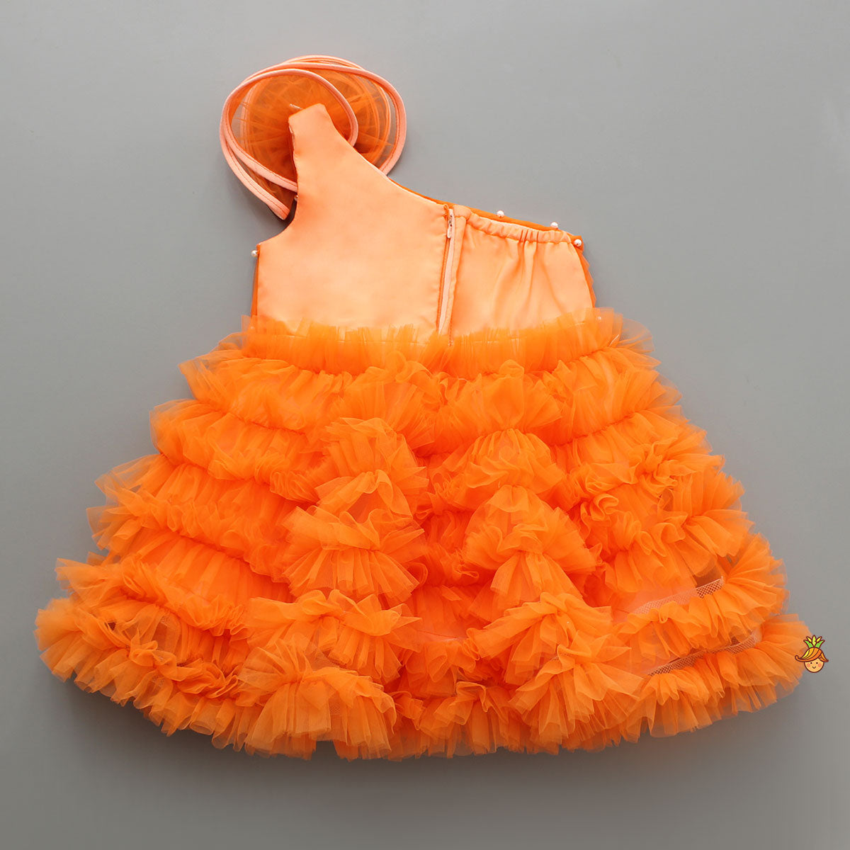 Swirl Frilled One Shoulder Elegant Dress