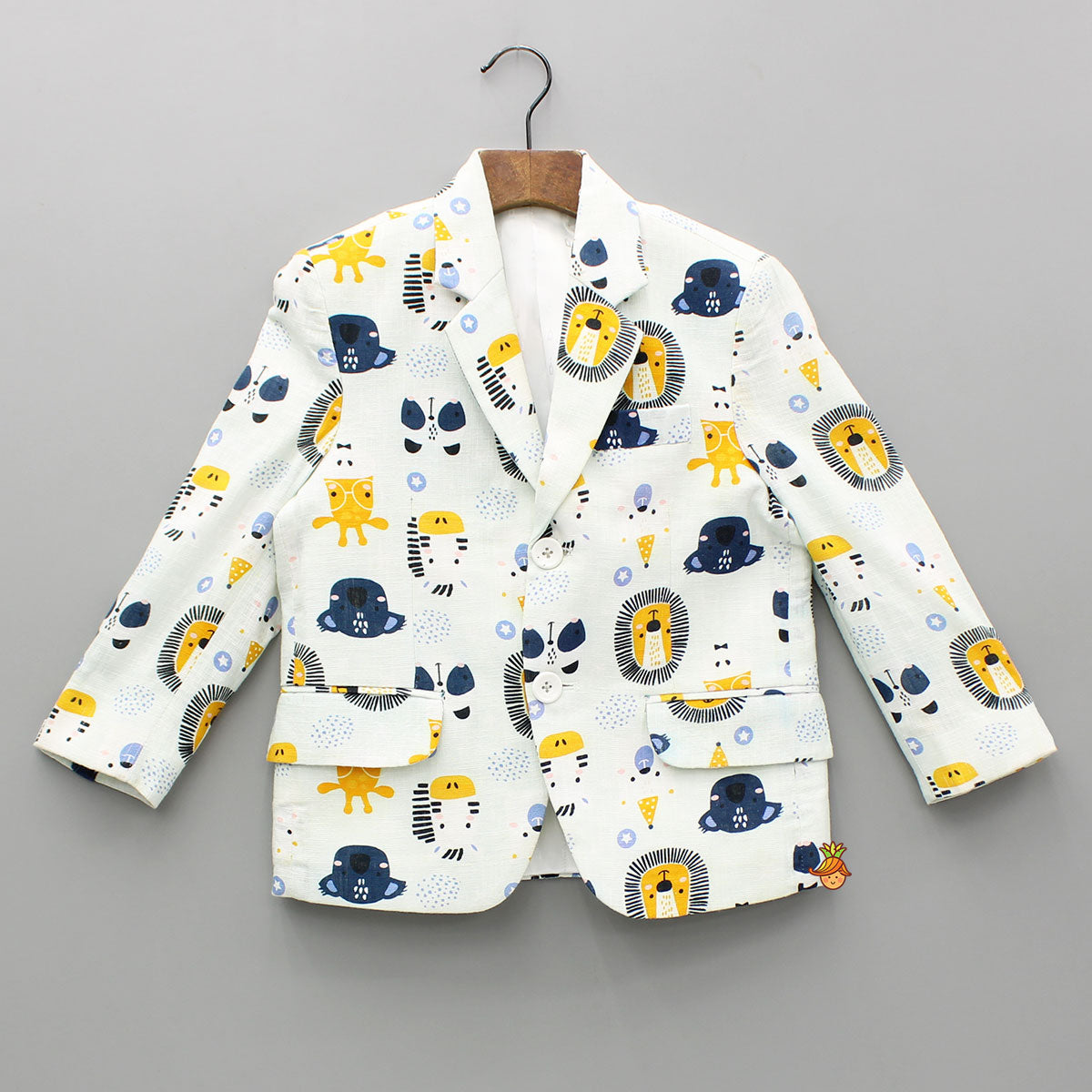 Pre Order: Animal Multicolour Printed Notch Collar Blazer Style Jacket