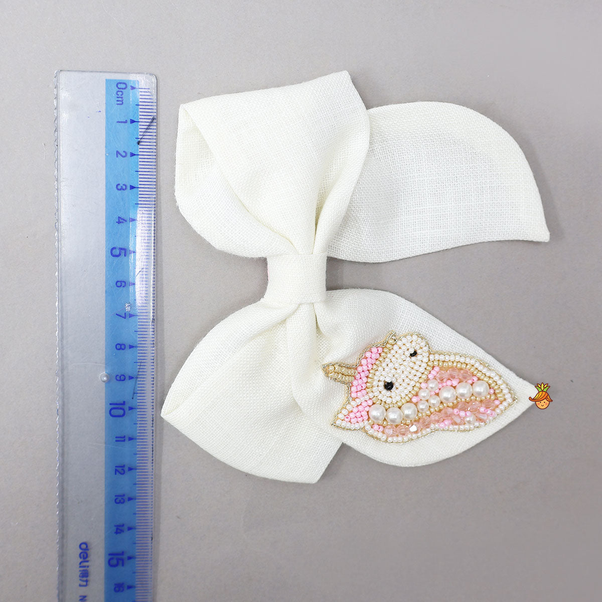 Unicorn Embroidered Bowie Hair Clip