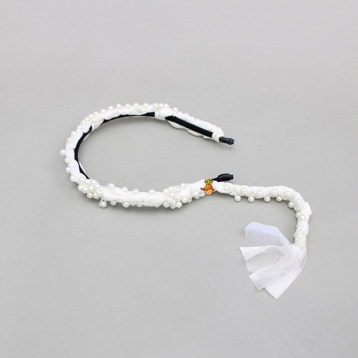 White Braided Embellished Hairband