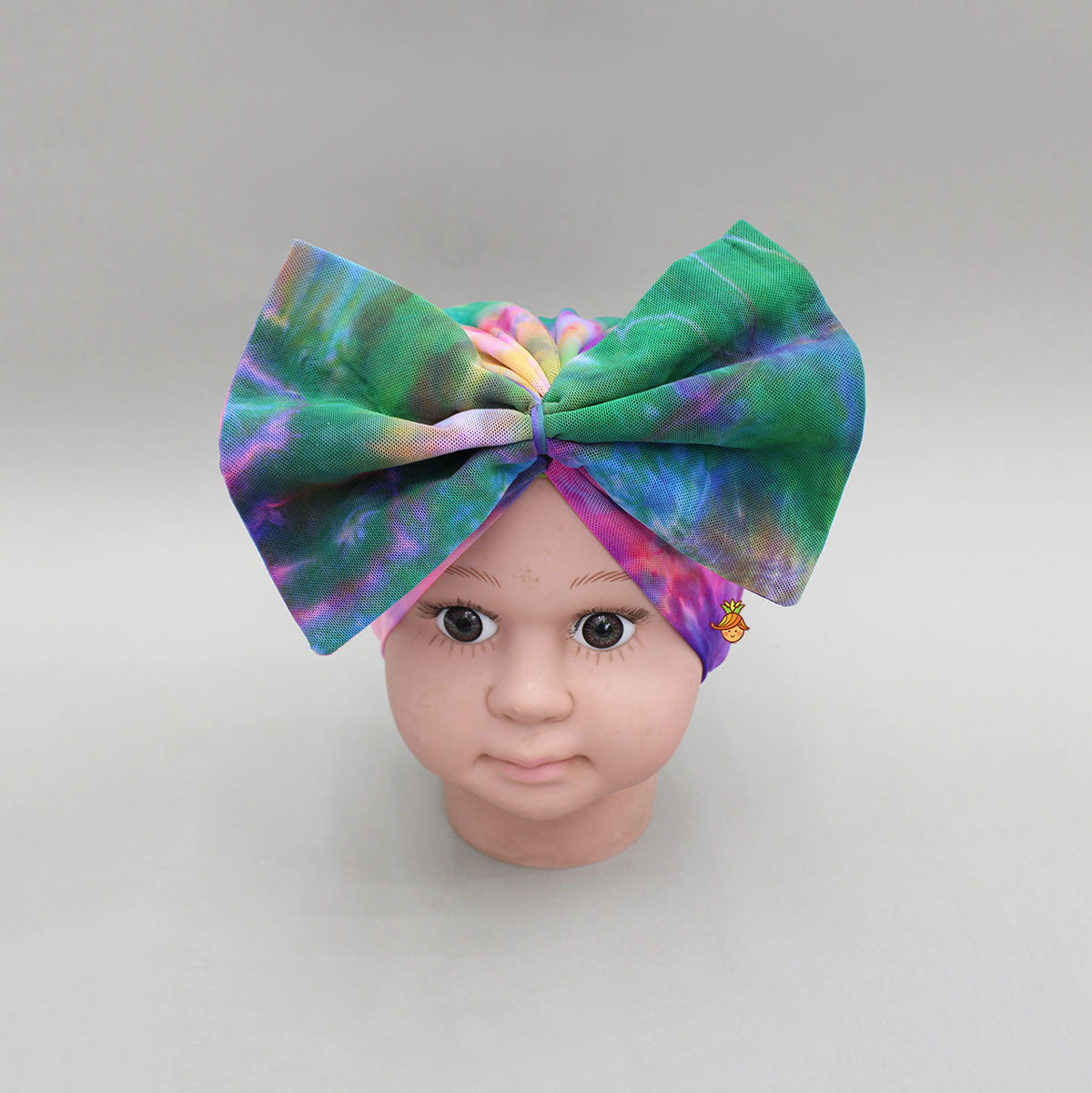 Head Band With Multicolour Tie Dye Print