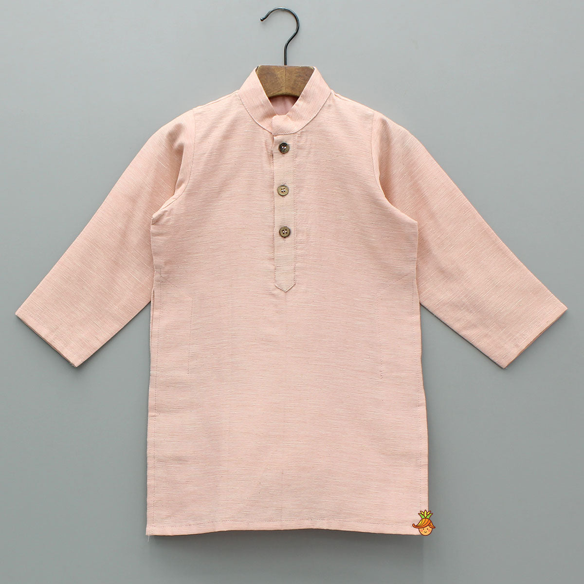 Pre Order: Pink Chanderi Kurta With Stylish Embroidered Jacket And Pyjama