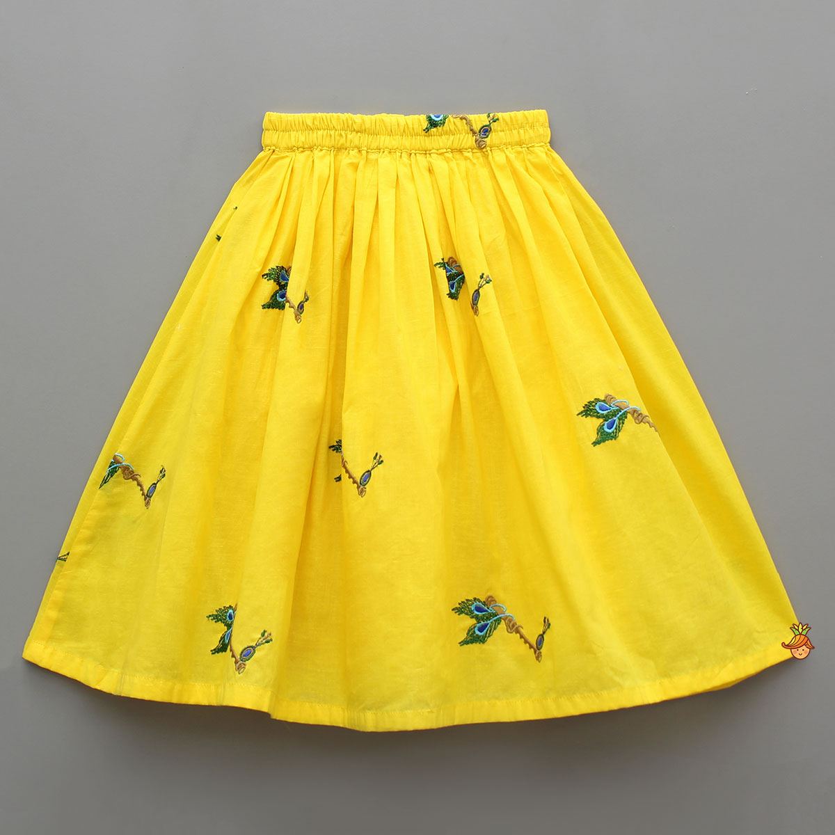 Pre Order: Yellow Embroidered Embellished Halter Neck Top And Lehenga With Head Band