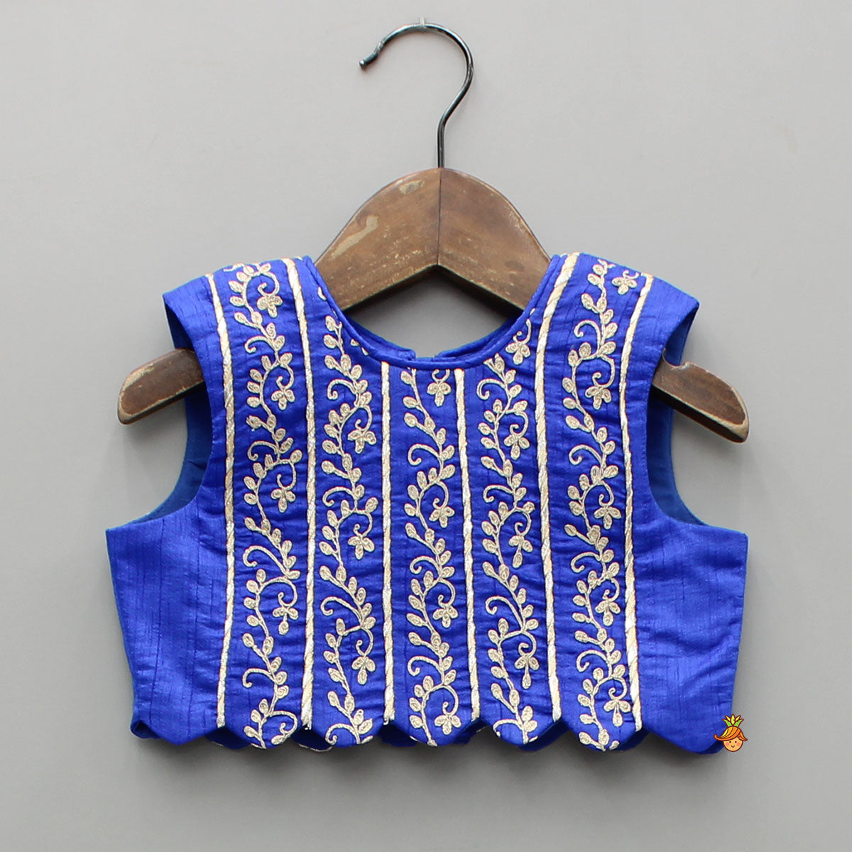 Pre Order: Blue Embroidered Top And Palazzo