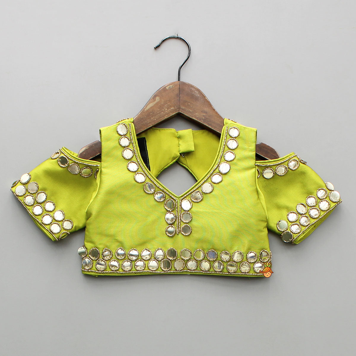 Pre Order: Green Embellished Stylish Top And Lehenga With Matching Dupatta