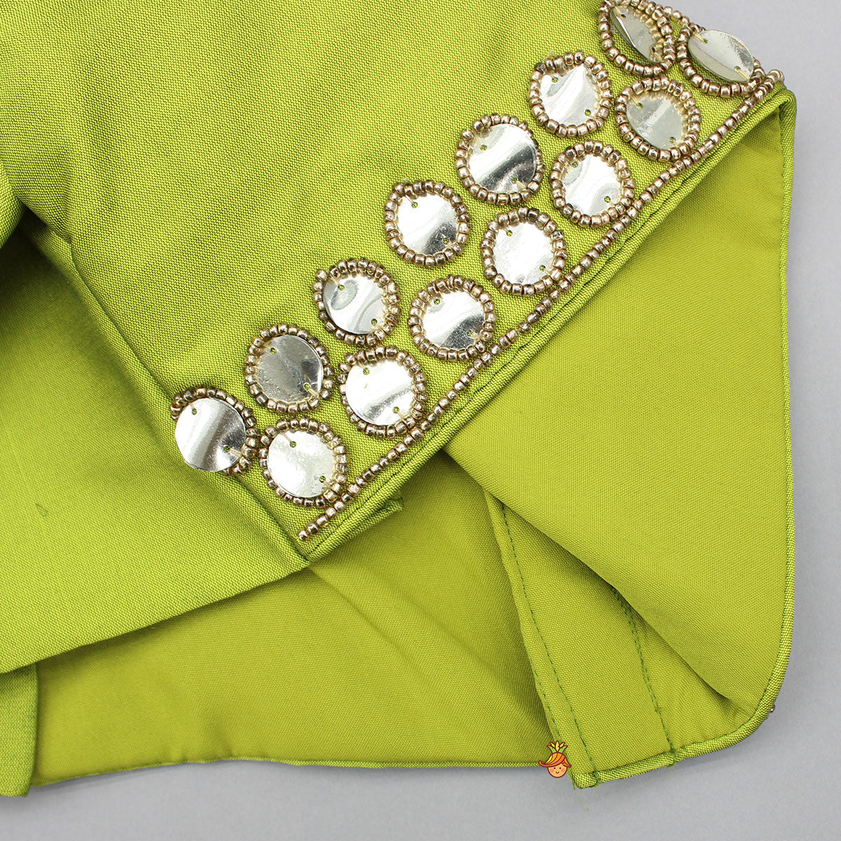 Pre Order: Green Embellished Stylish Top And Lehenga With Matching Dupatta