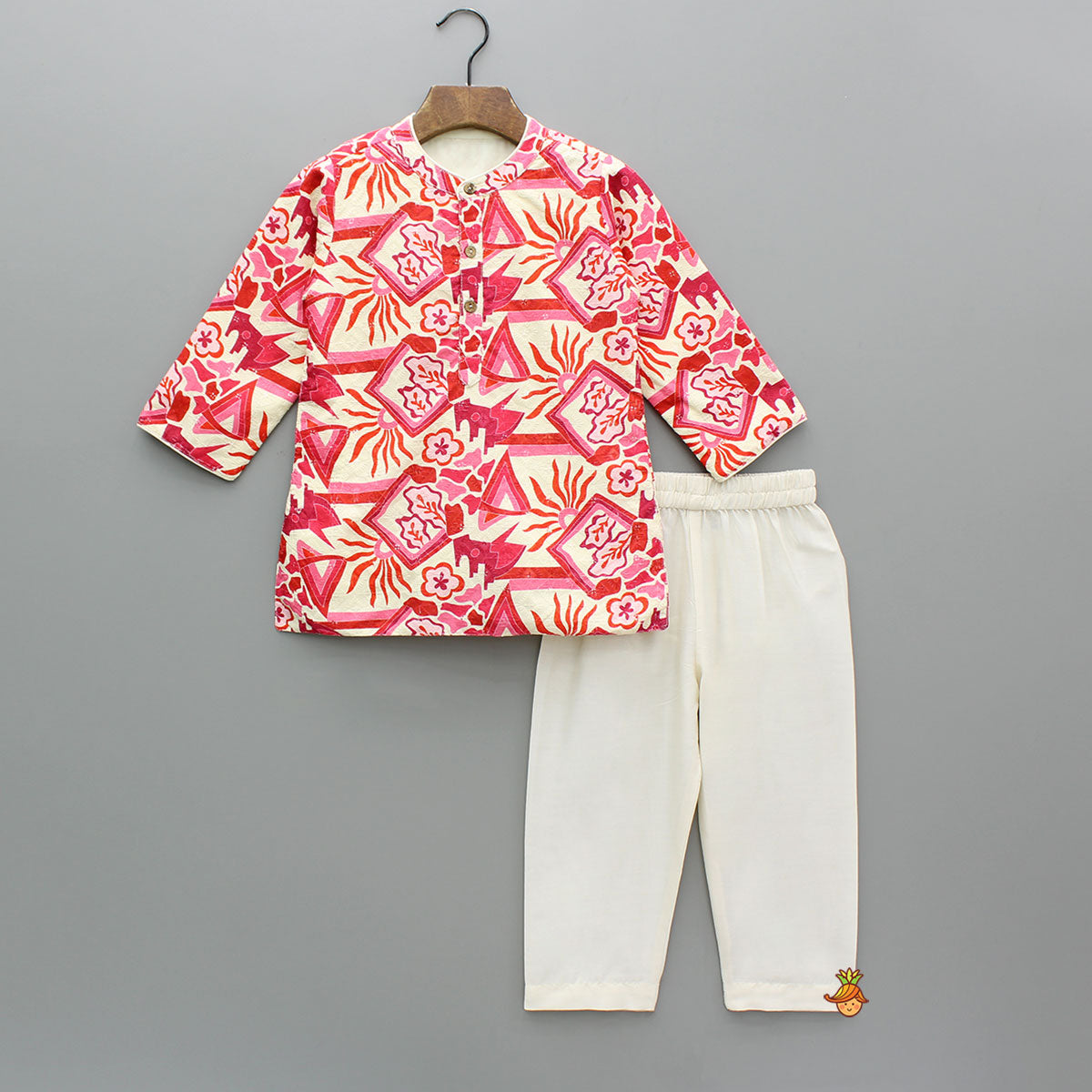 Sequin Embroidered Printed Kurta With Pyjama
