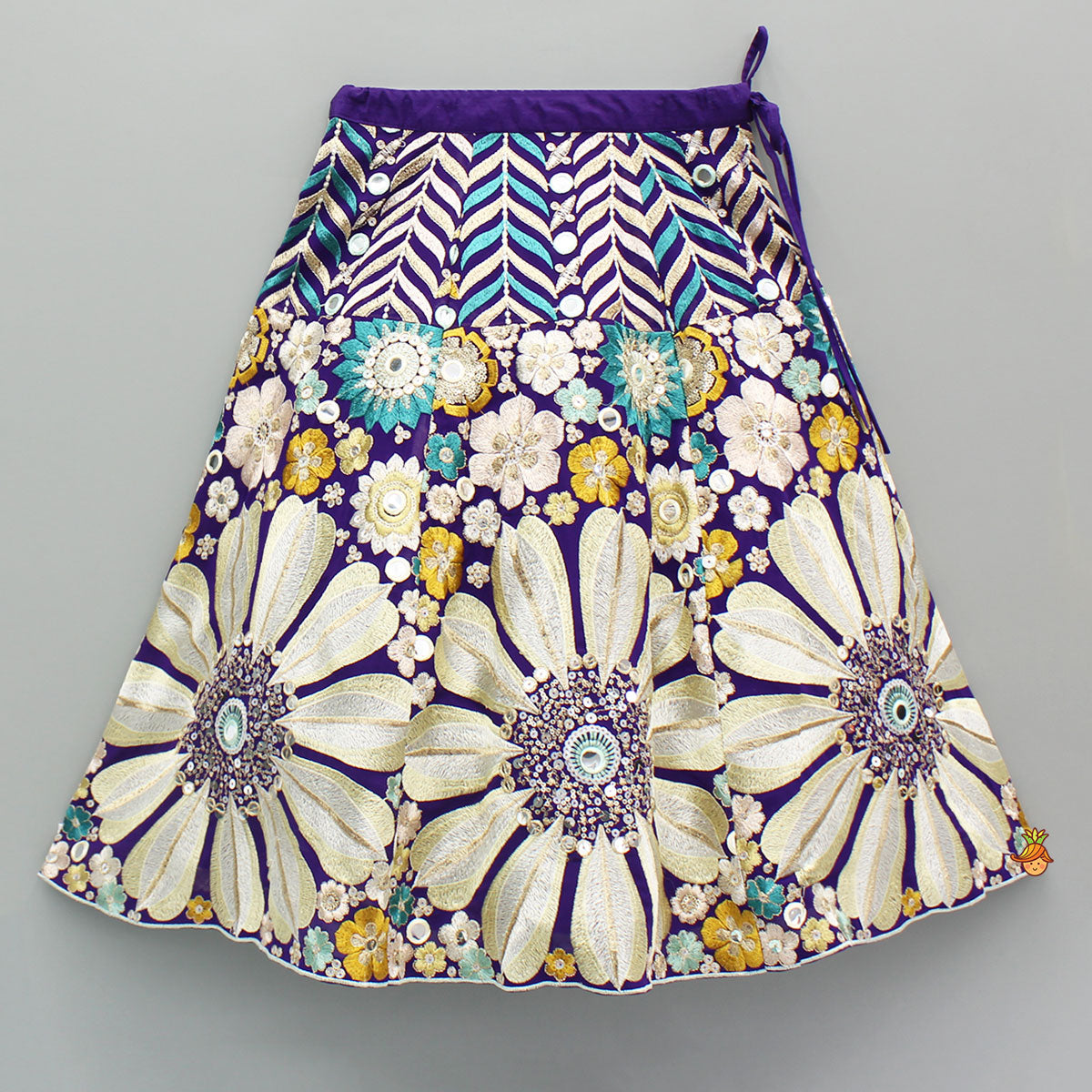 Pre Order: Purple Embroidered Lehenga