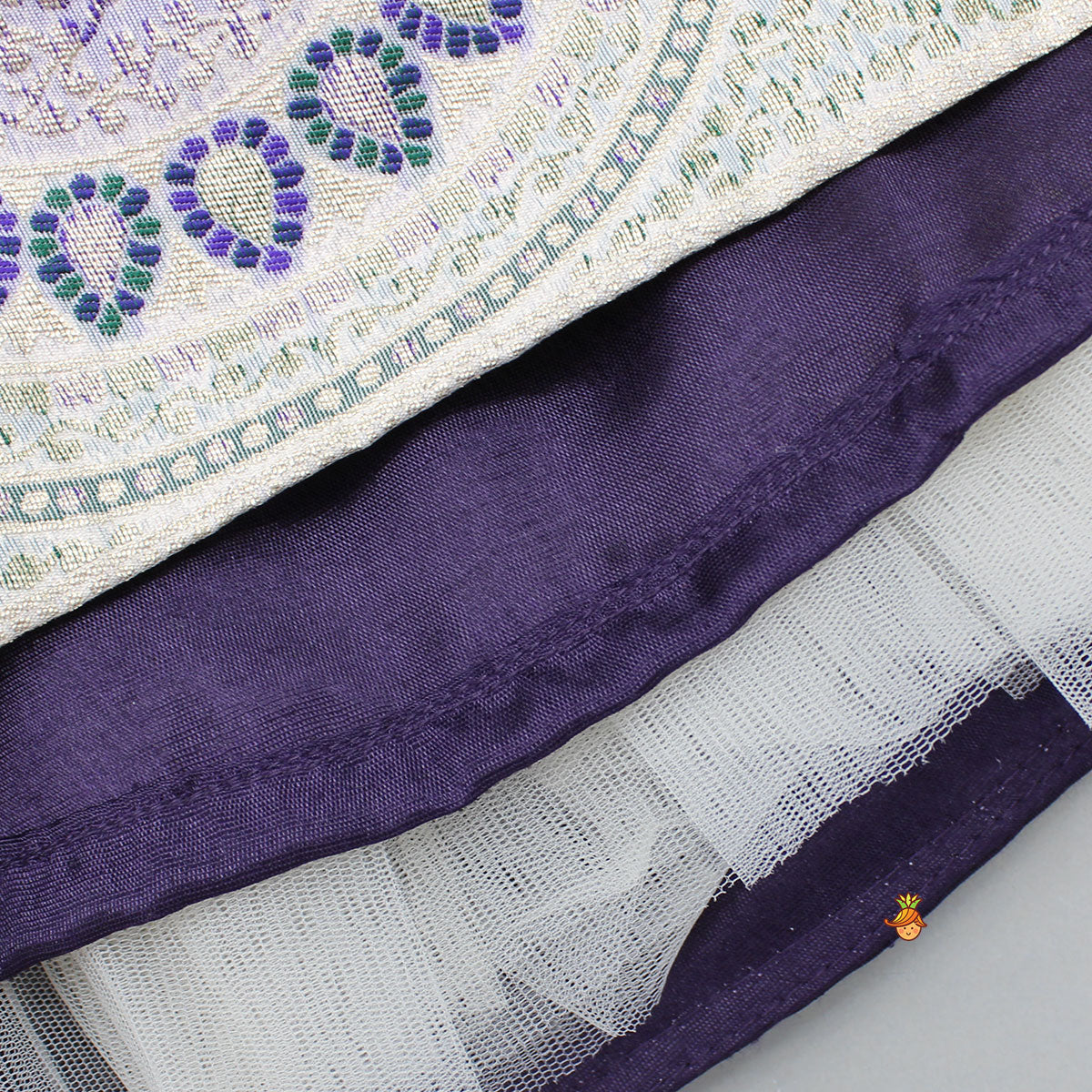 Pre Order: Elegant Multicoloured Lehenga With Stylish Pouch