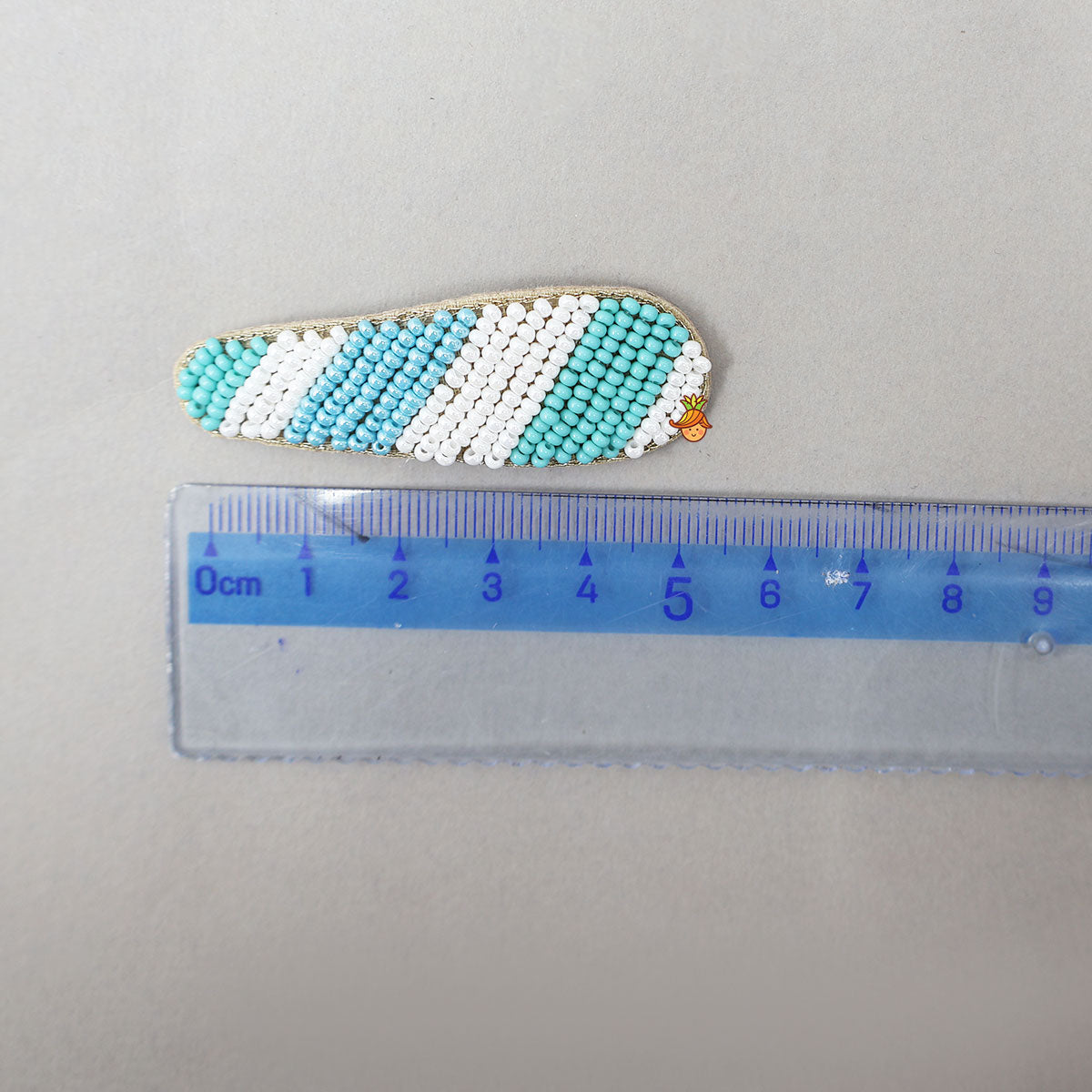 Hand Embroidered Colour Block Hair Clips