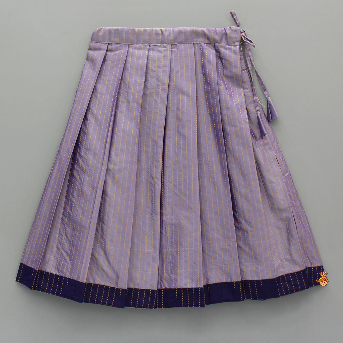 Dual-Tone Pleated Top And Lehenga