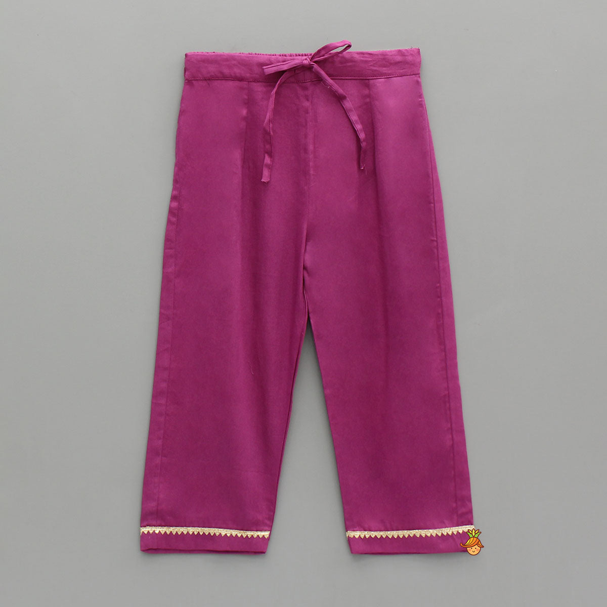Pink Strappy Kurti With Matching Pant And Dupatta