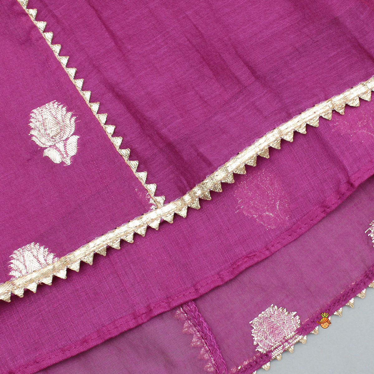 Pink Strappy Kurti With Matching Pant And Dupatta