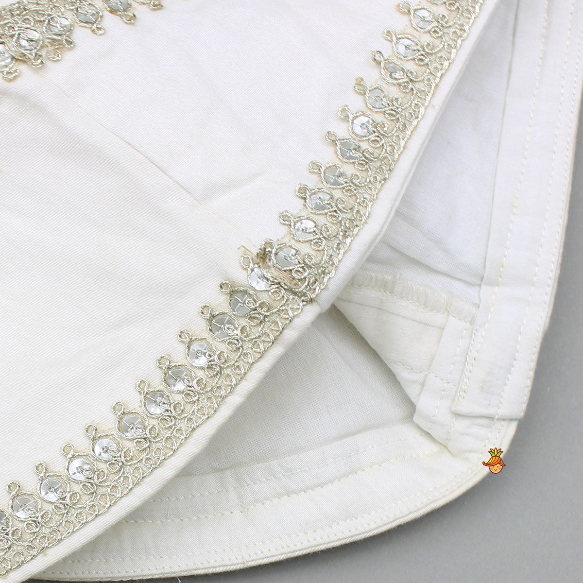 Pre Order: Off White Halter Neck Embellished Top And Lehenga With Dupatta