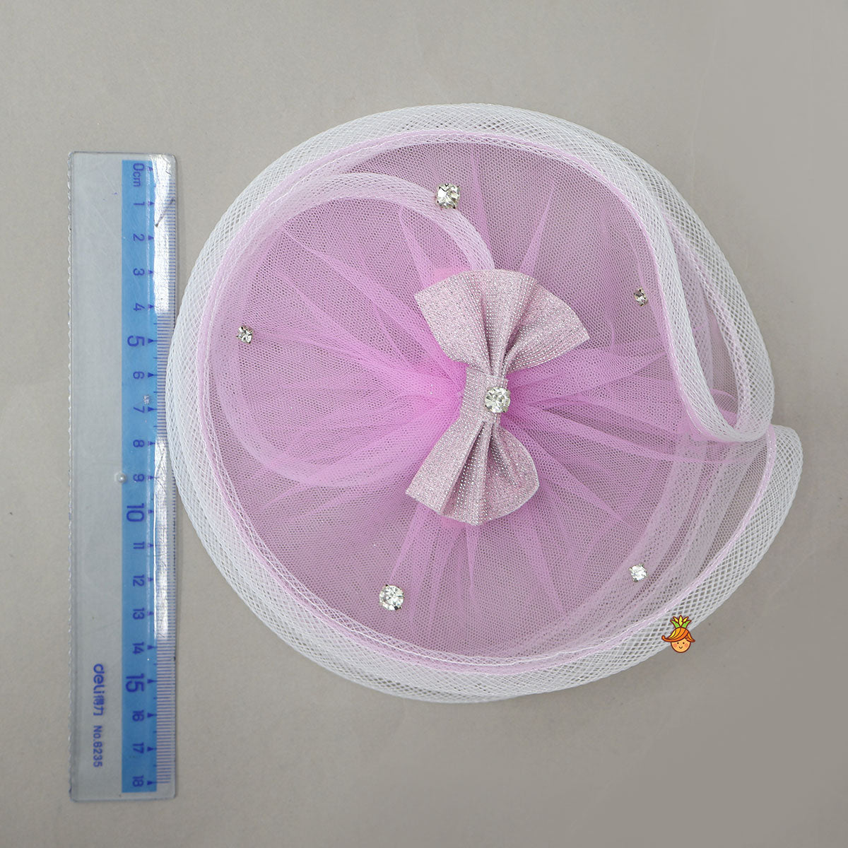 Lavender Bow Embellished Swirled Hair Clip