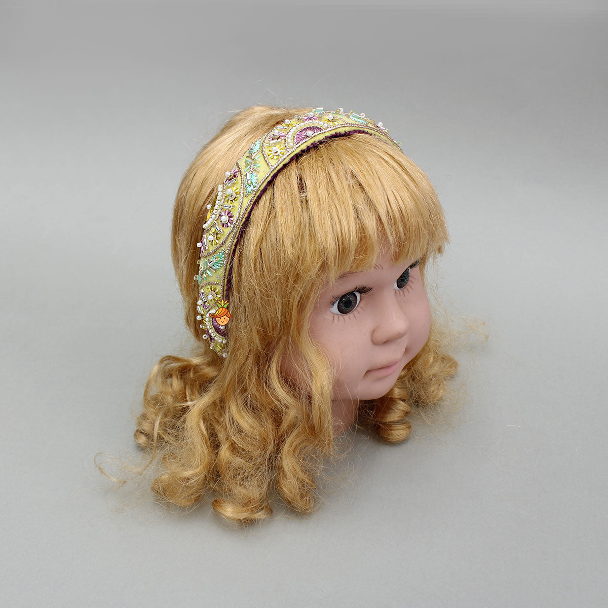 Yellow Embroidered And Embellished Hairband