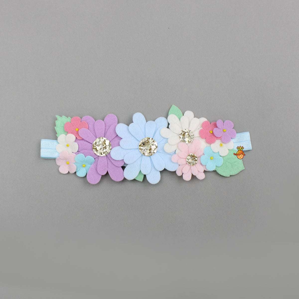 Multicoloured Artificial Flower Embellished Head Band