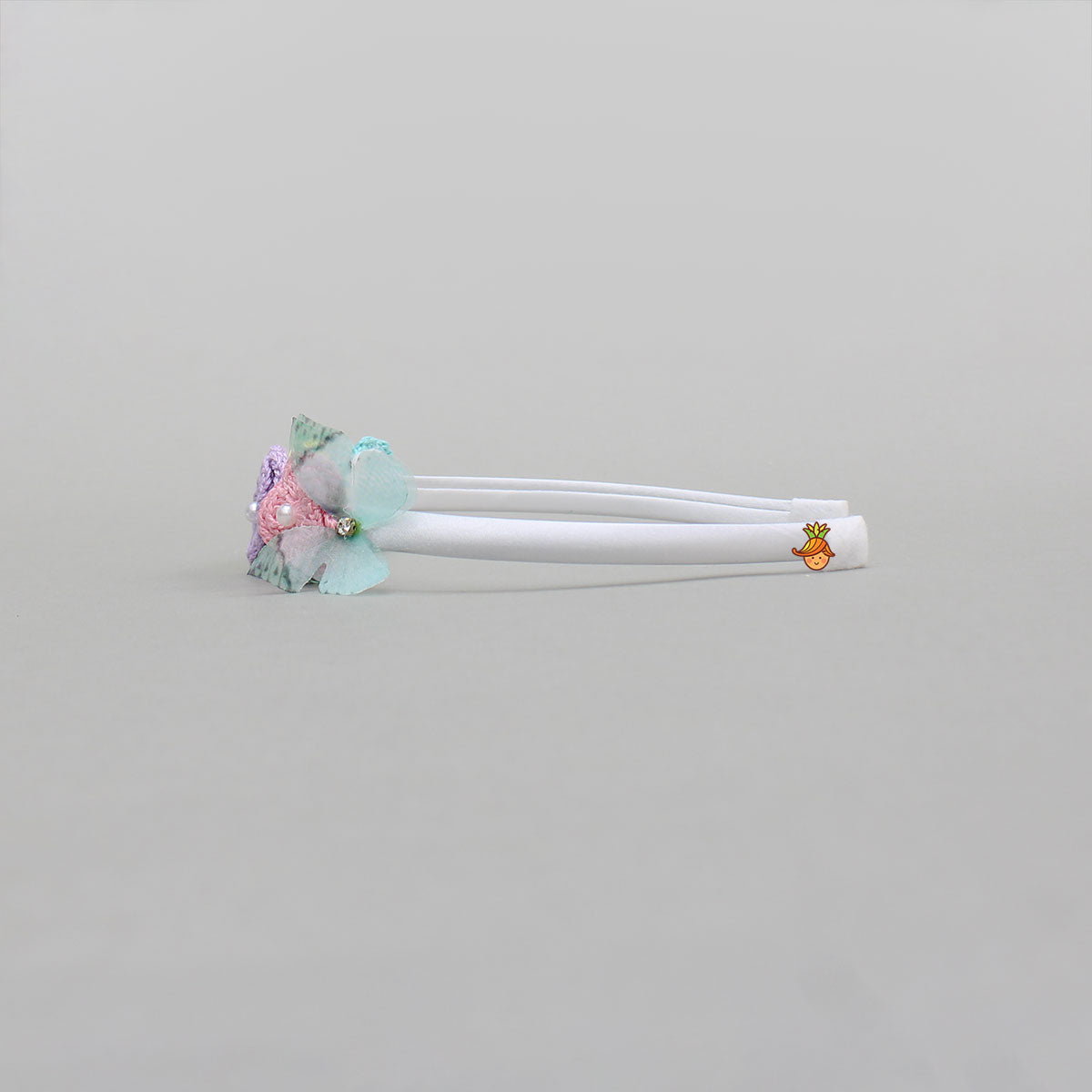 Colourful Artificial Flower And Butterfly Embellished Hairband