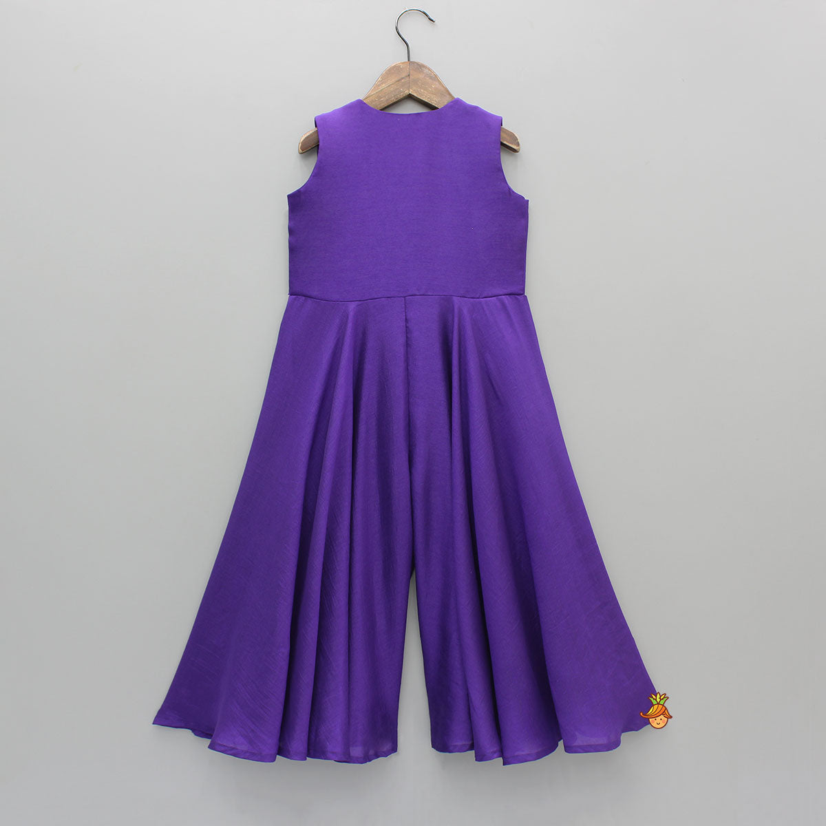 Pre Order: Ethnic Floral Sequins Flowy Violet Jumpsuit
