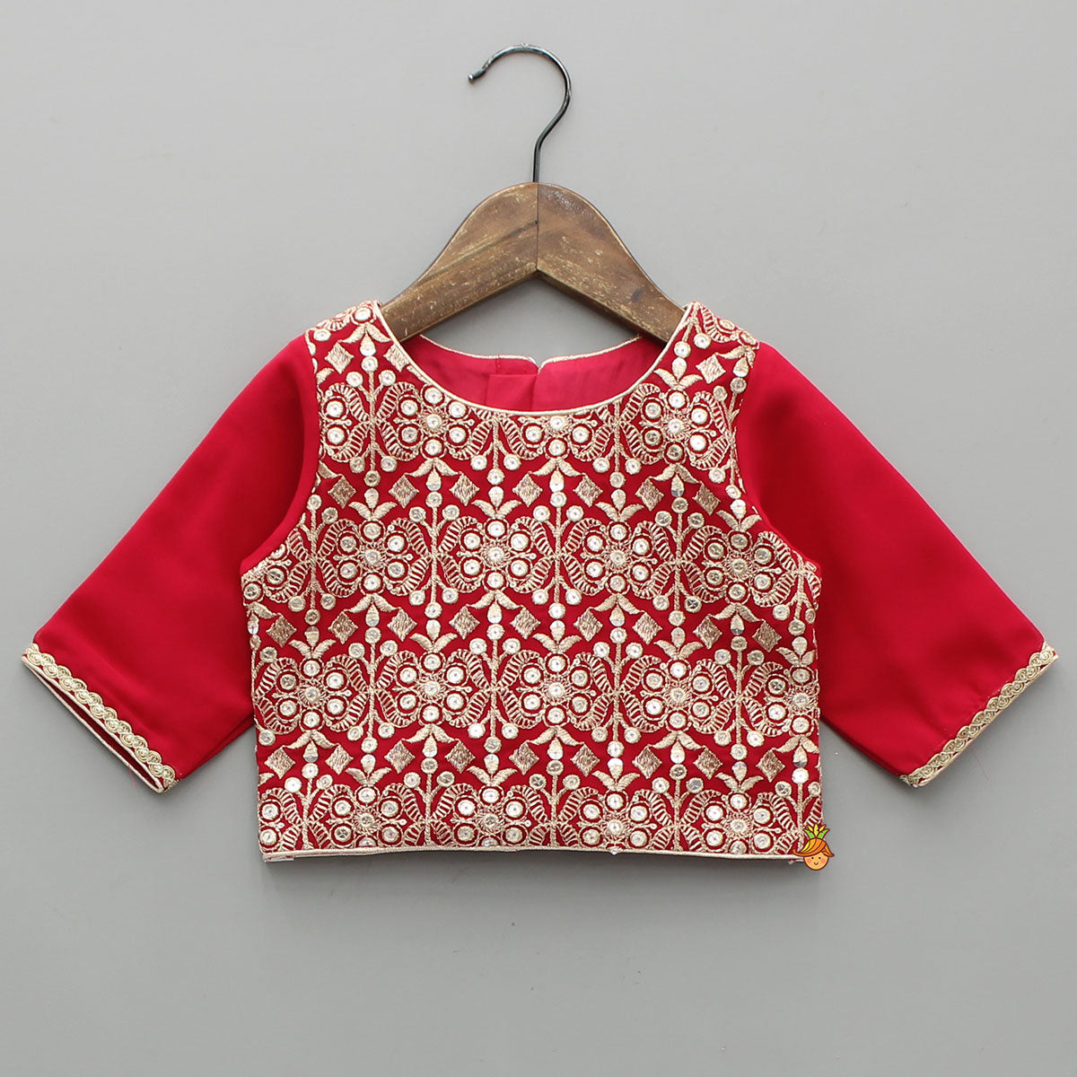 Sequin And Thread Embroidered Top With Matching Lehenga And Dupatta