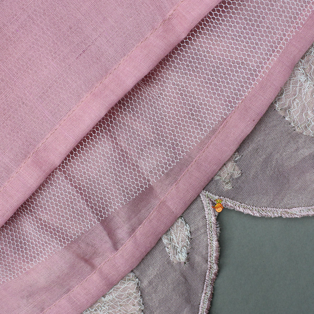 Pre Order: Shimmery Pink Hand Embroidered Gota Laced Top With Flared Shimmery Lehenga
