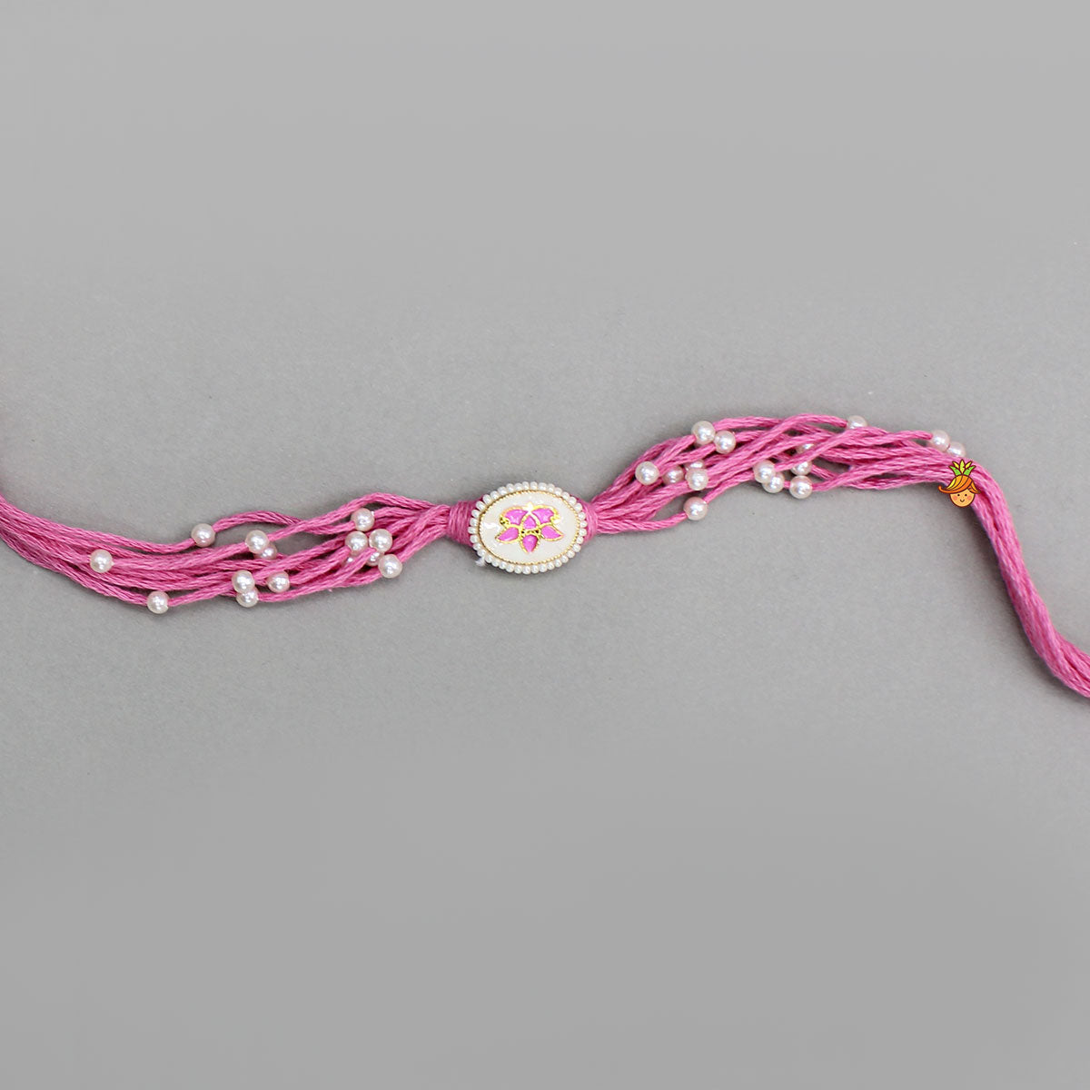 Pink Thread Lotus Rakhi