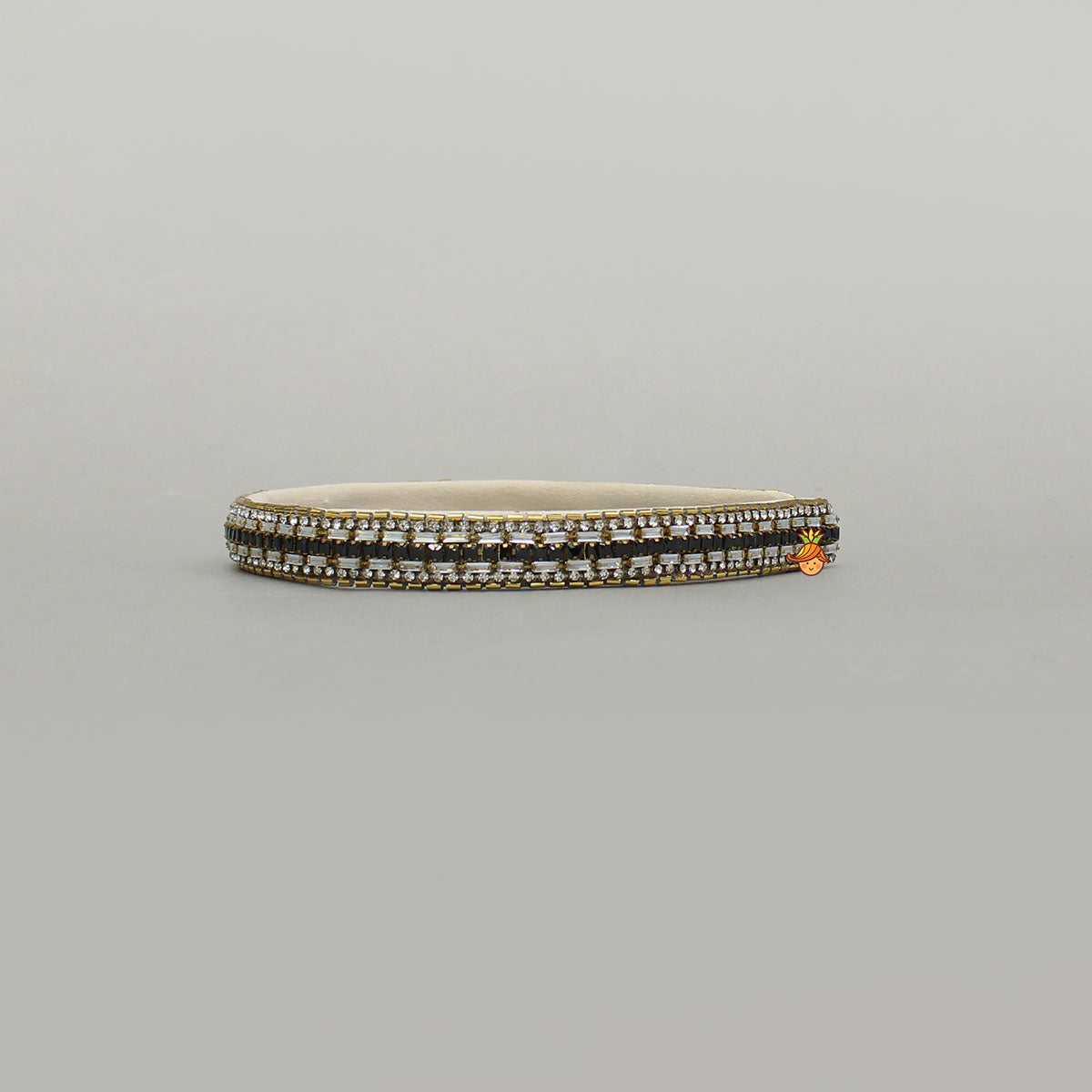 Embellished Hand Embroidered Shiny Beige Hairband