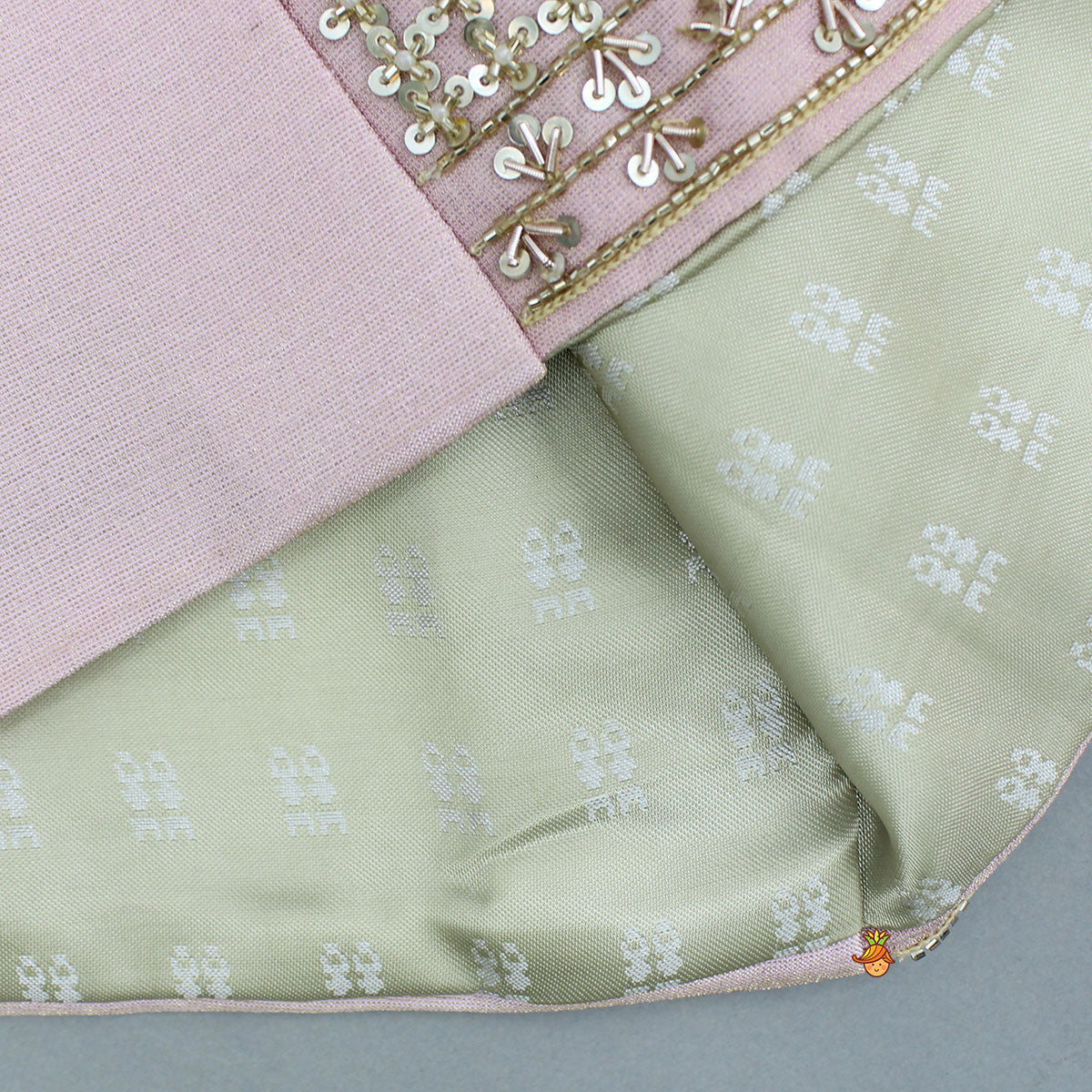 Pre Order: Pink Silk Kurta With Shimmery Pink Front Open Embroidered Jacket And Churidar