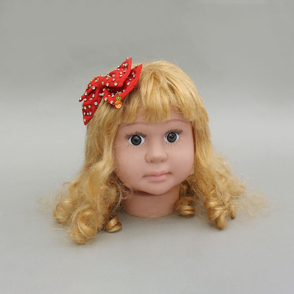 Pre Order: Pretty Red Studded Double Bow Hair Clip