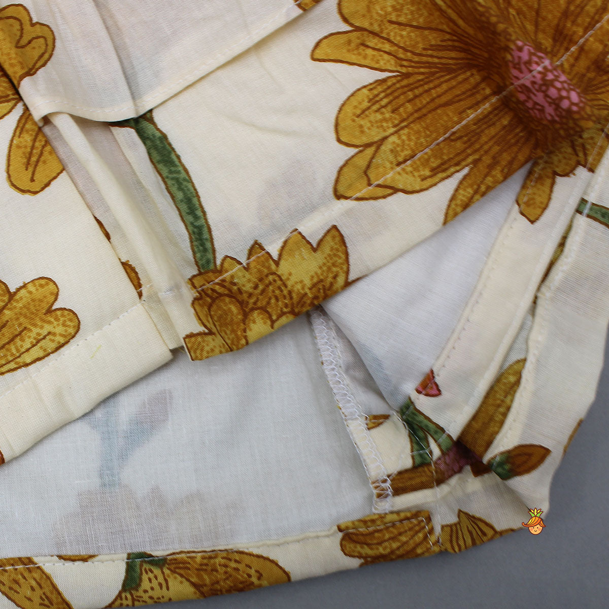 Floral Printed Sleeveless Ruffled Top With Matching Lehenga