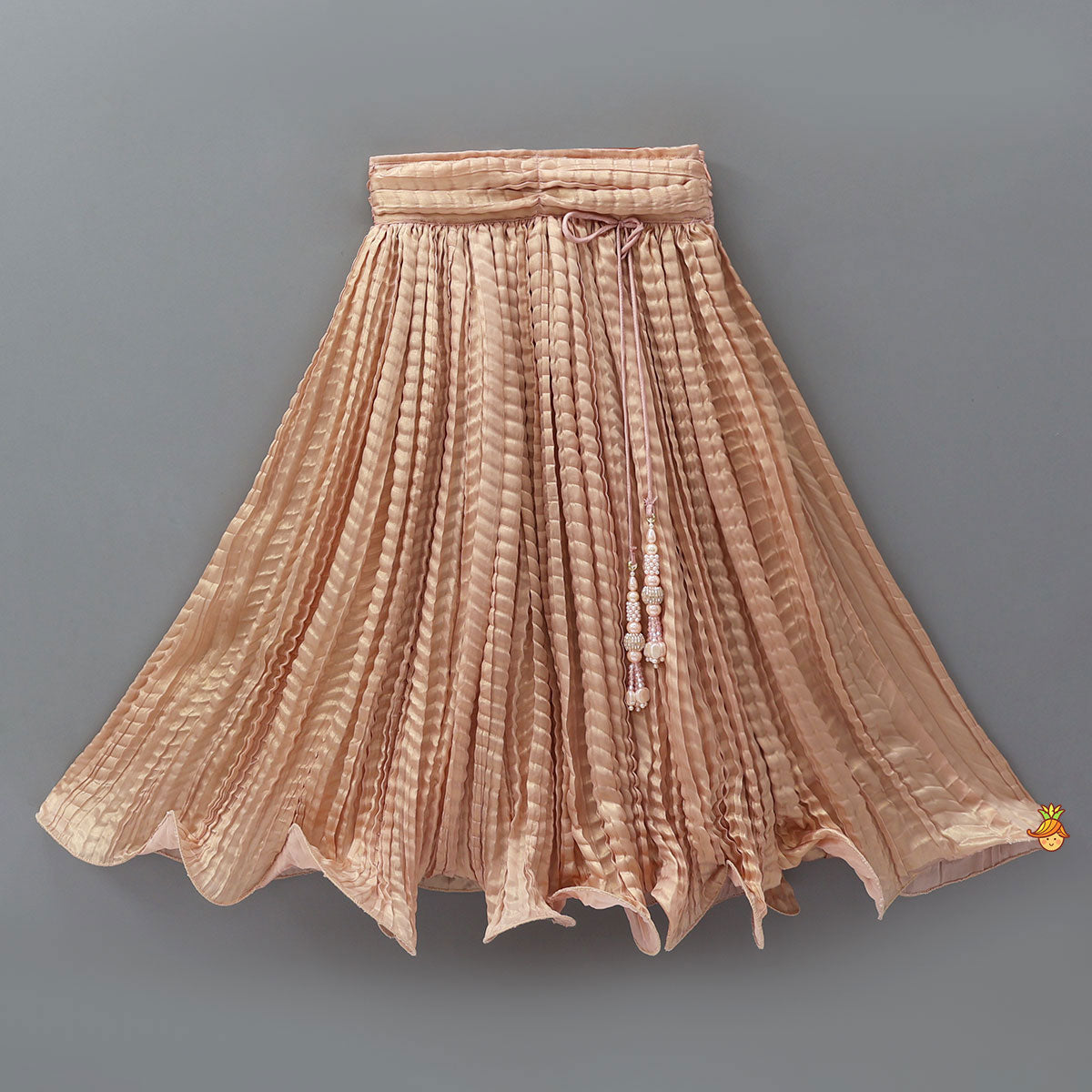 Pre Order: Gorgeous Shimmery Draped Top With Shimmery Lehenga