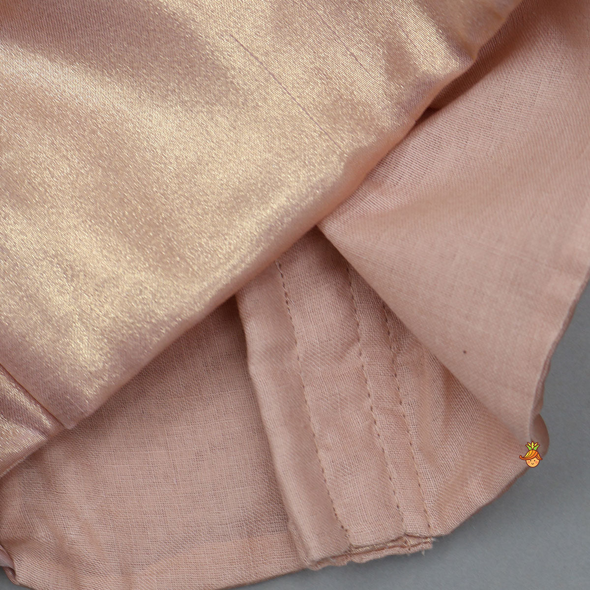 Pre Order: Gorgeous Shimmery Draped Top With Shimmery Lehenga