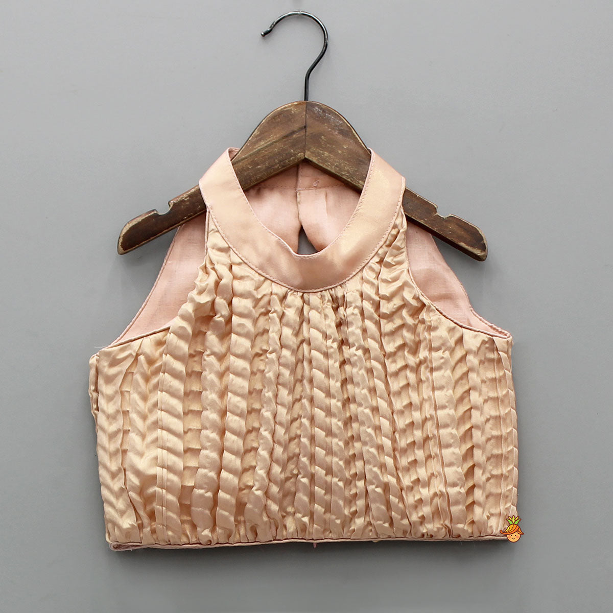 Pre Order: Beautiful Shimmery Halter Neck Top With Lehenga