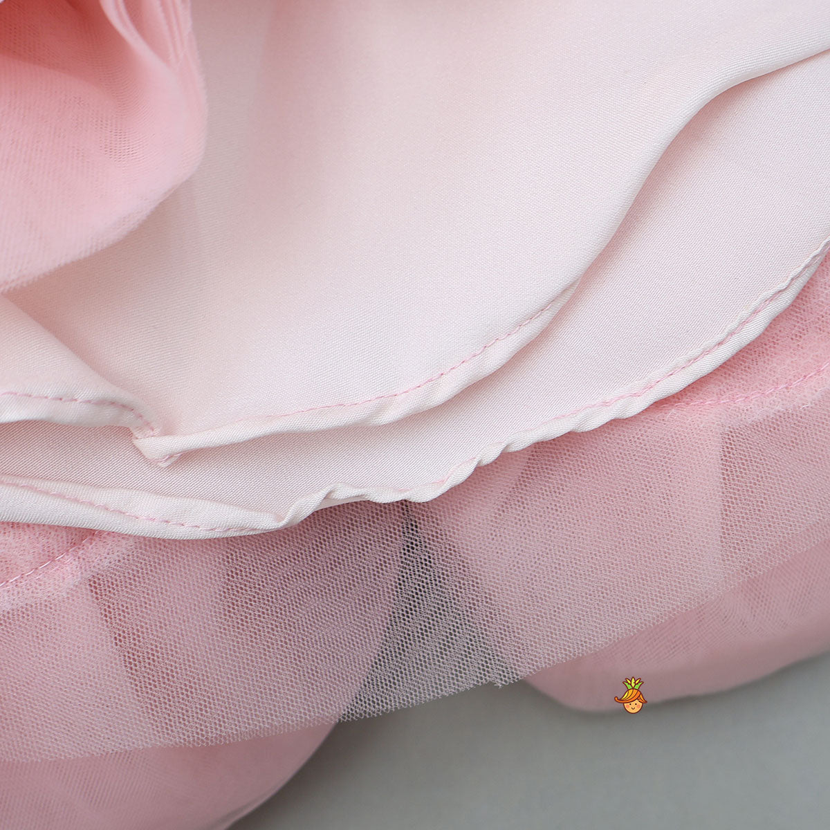 Flower Enhanced Shiny Dress