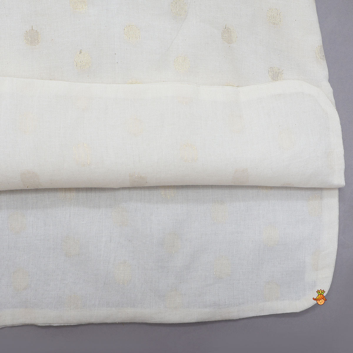 Pre Order: Off White Embroidered Cotton Kurta With Shimmery Pocket Square Jacket And Pyjama