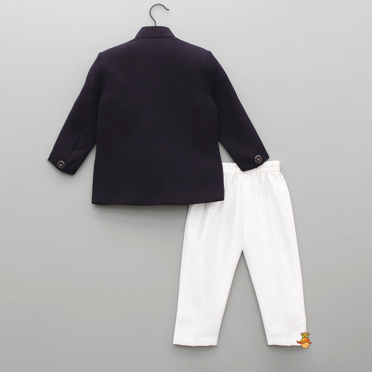 Pre Order: Elegant Embroidered Sherwani With White Pyjama