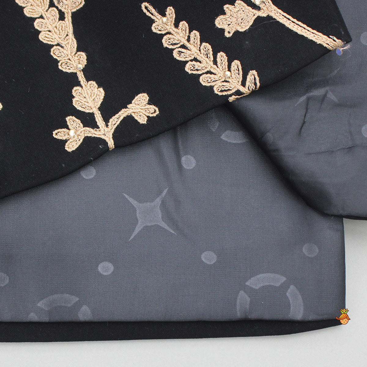 Pre Order: Black Embroidered Sherwani With Pyjama