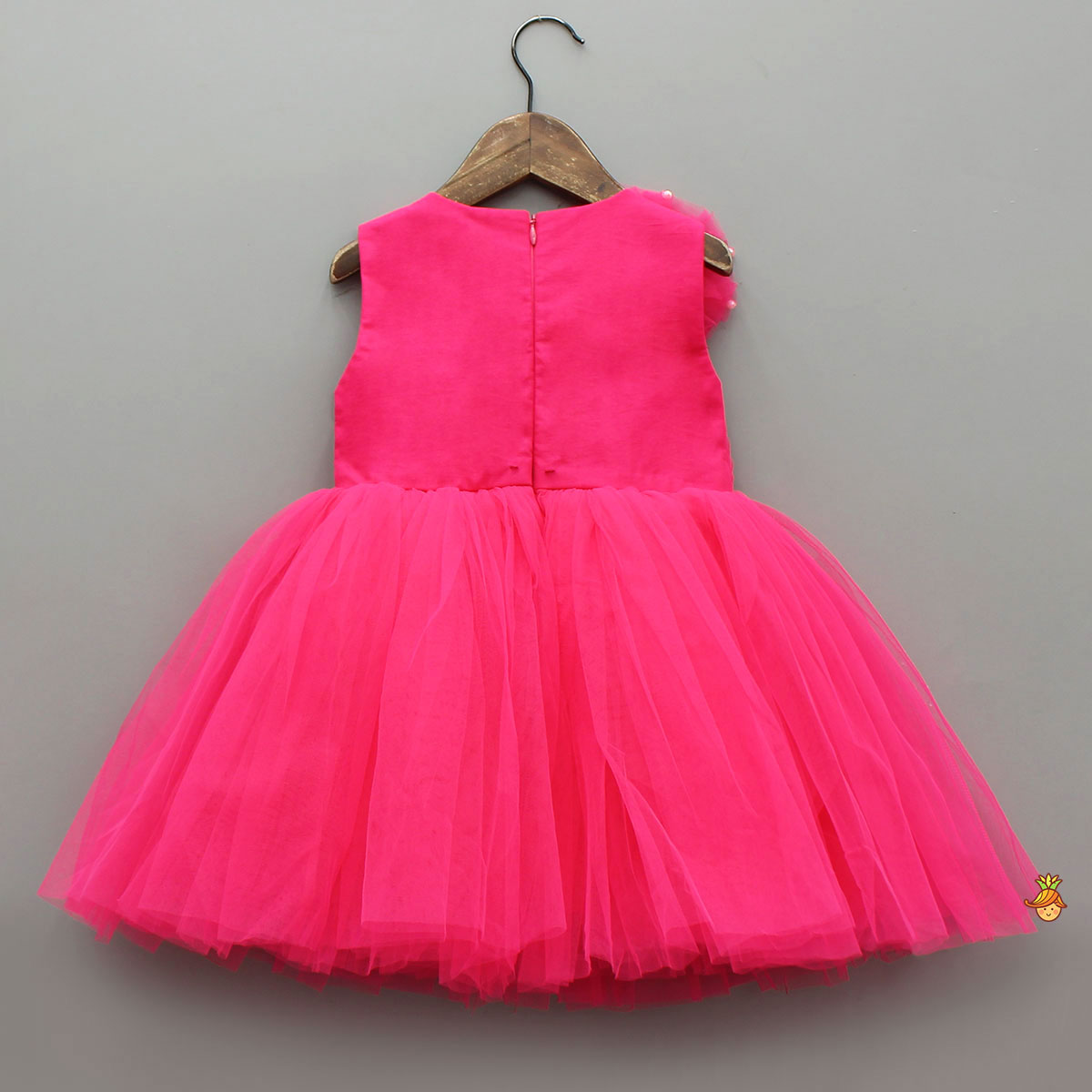 Pre Order: Flower Adorned Dress With Detachable Butterfly Wings